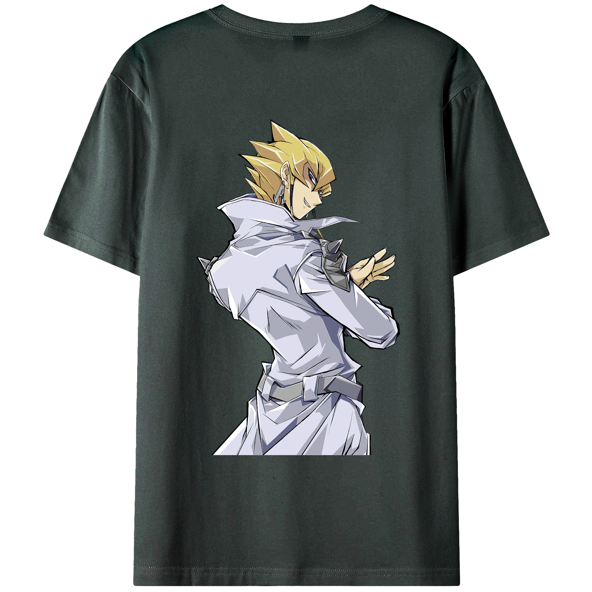 （画像用） 遊☆戯☆王 Yu-Gi-Oh! 綿100％ メンズ半袖Tシャツ（バックプリント） 通気性